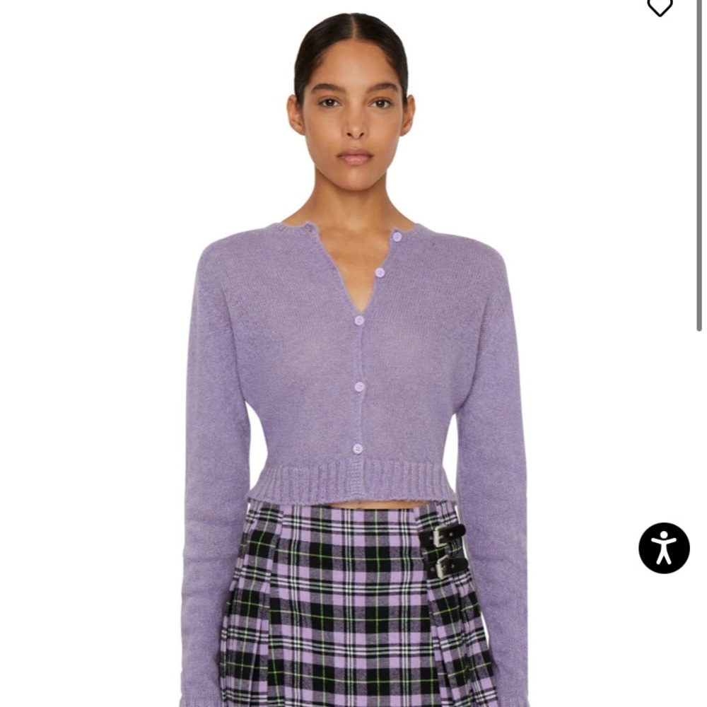 Danielle Guizio Mohair Ribbed Cardigan